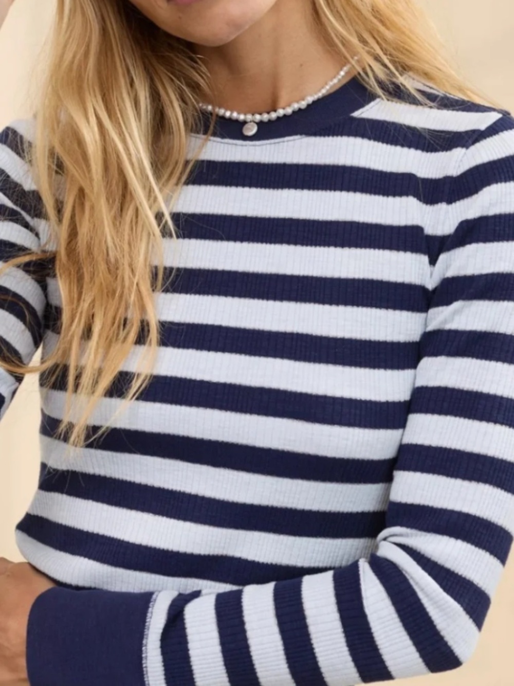 Essential Layering Striped Crewneck Long Sleeve Aerie